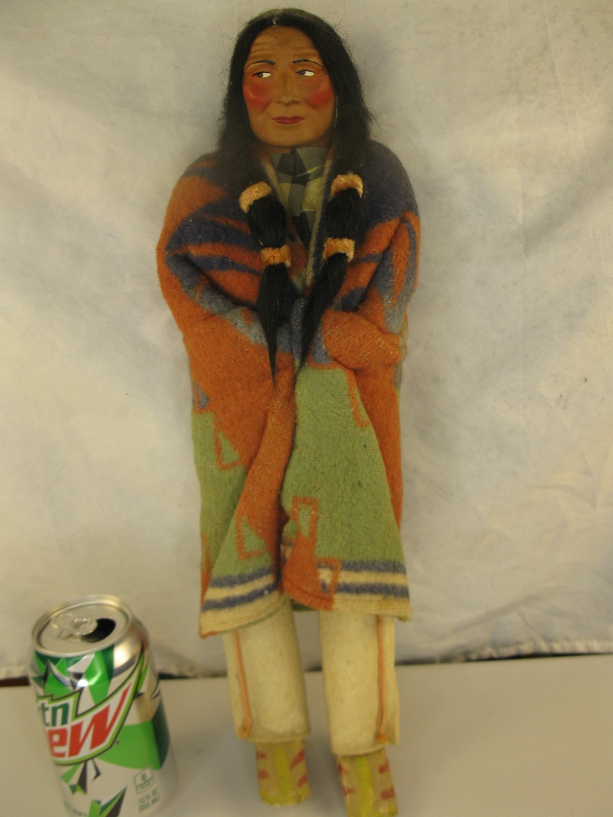 Vintage Native American Skookum Doll - 16” Composition   Dated 1944