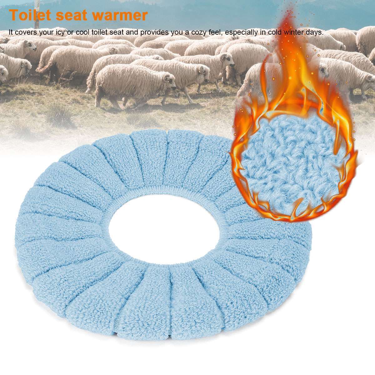 1/2/4x Bathroom Toilet Seat Closestool Cushion Washable Soft Cover Mats Warmer