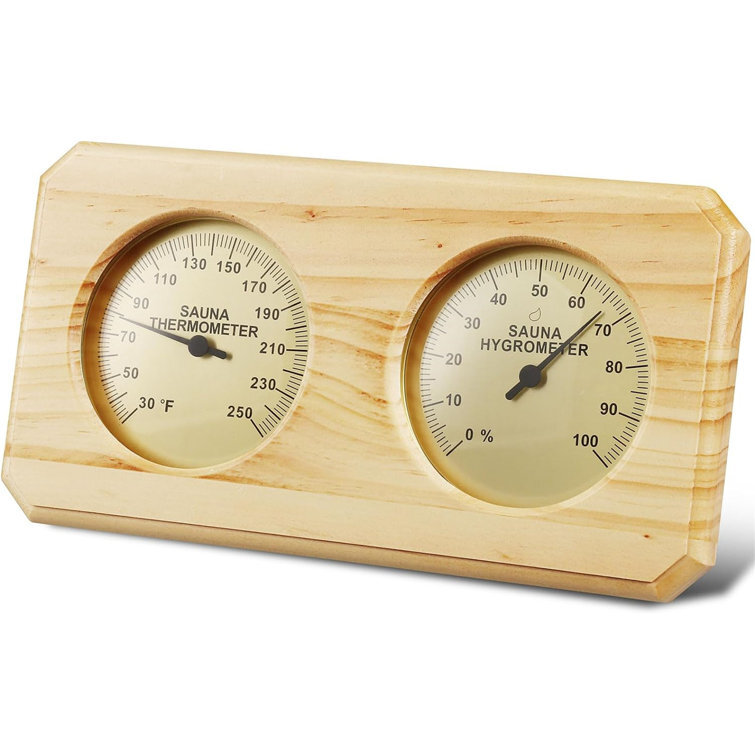Sauna Thermometer Fahrenheit Hygrometer Gauge 2in1 Indoor Home Sauna Thermostat
