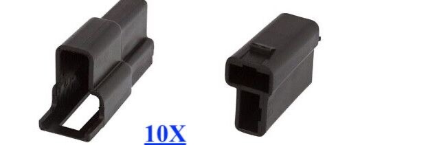 DELPHI PACKARD GM 56 SERIES TWO CONDUCTOR MALE & FEMALE CONNECTORS  10 SETS