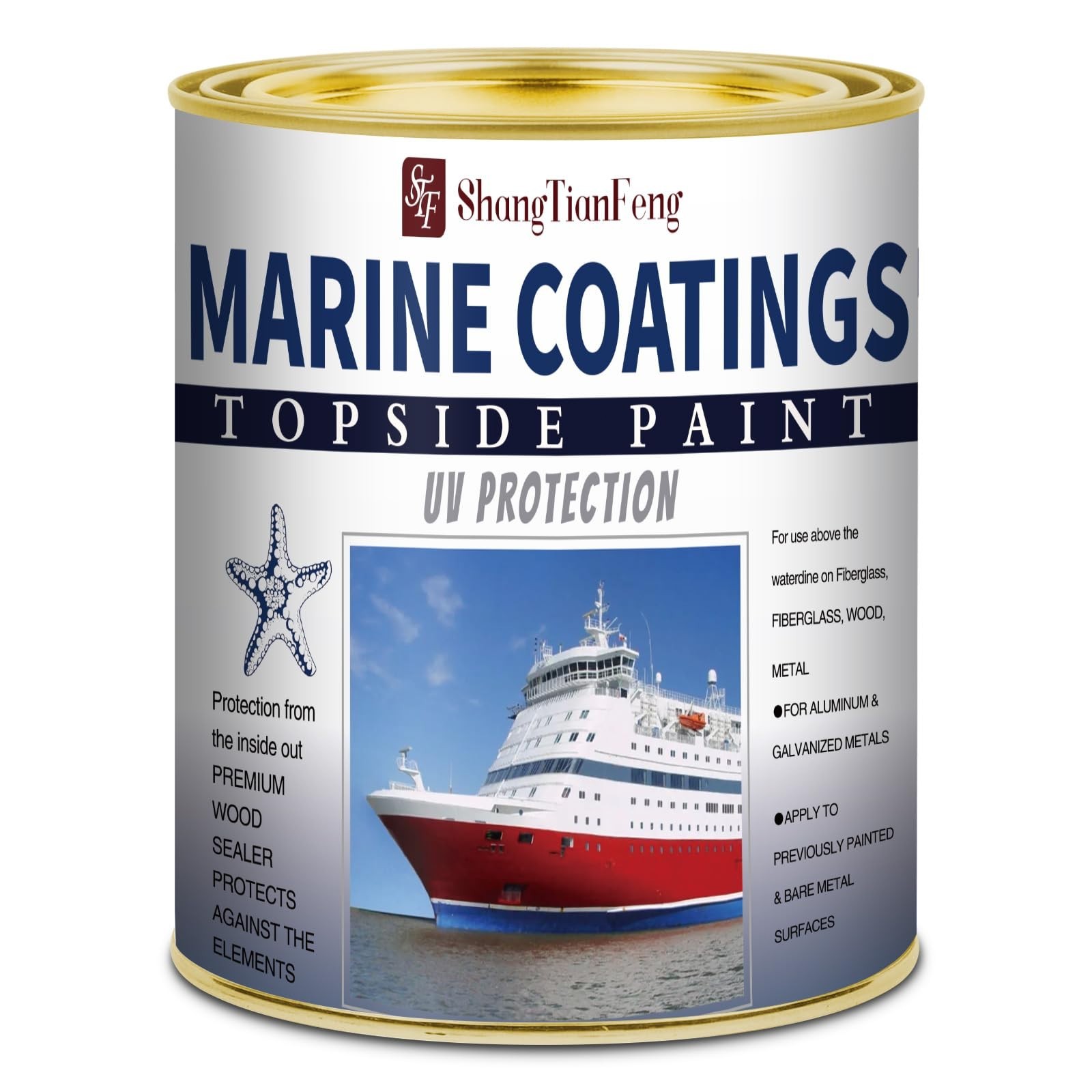 Marine Boat Paint 32oz Brilliant Black - Deck & Aluminum Boat Bottom Paint