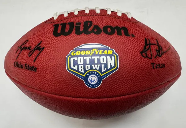 2025 CFP QUARTERFINAL COTTON BOWL OHIO STATE-MIAMI COMMEMORATIVE FOOTBALL