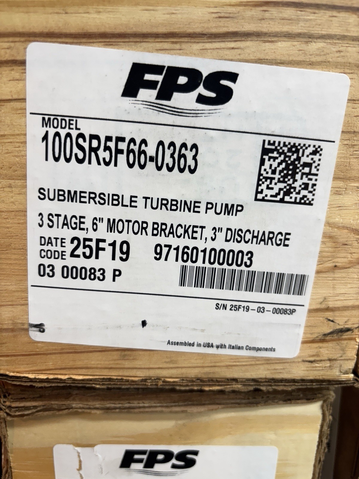 Franklin Electric 100SR5F66-0363 6-Inch SR Submersible Turbine Pump End Only