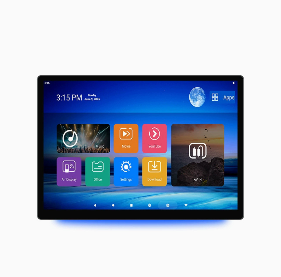 13.5in Touch Screen Car Headrest Video Player Android 14 WIFI Bluetooth FM USB