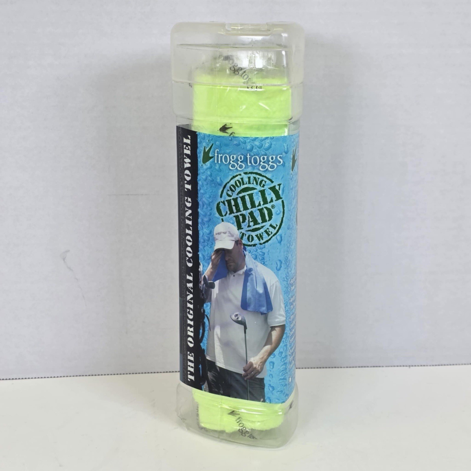 FROGG TOGGS The Original Cooling Chilly Pad Towel Neon Green 33"X 13" NEW SEALED