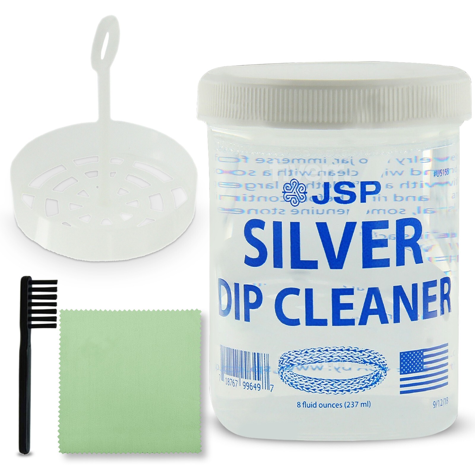 2 Sterling Silver Dip Cleaner Tarnish Remover 925 Jewelry Cleaning Solution 8oz