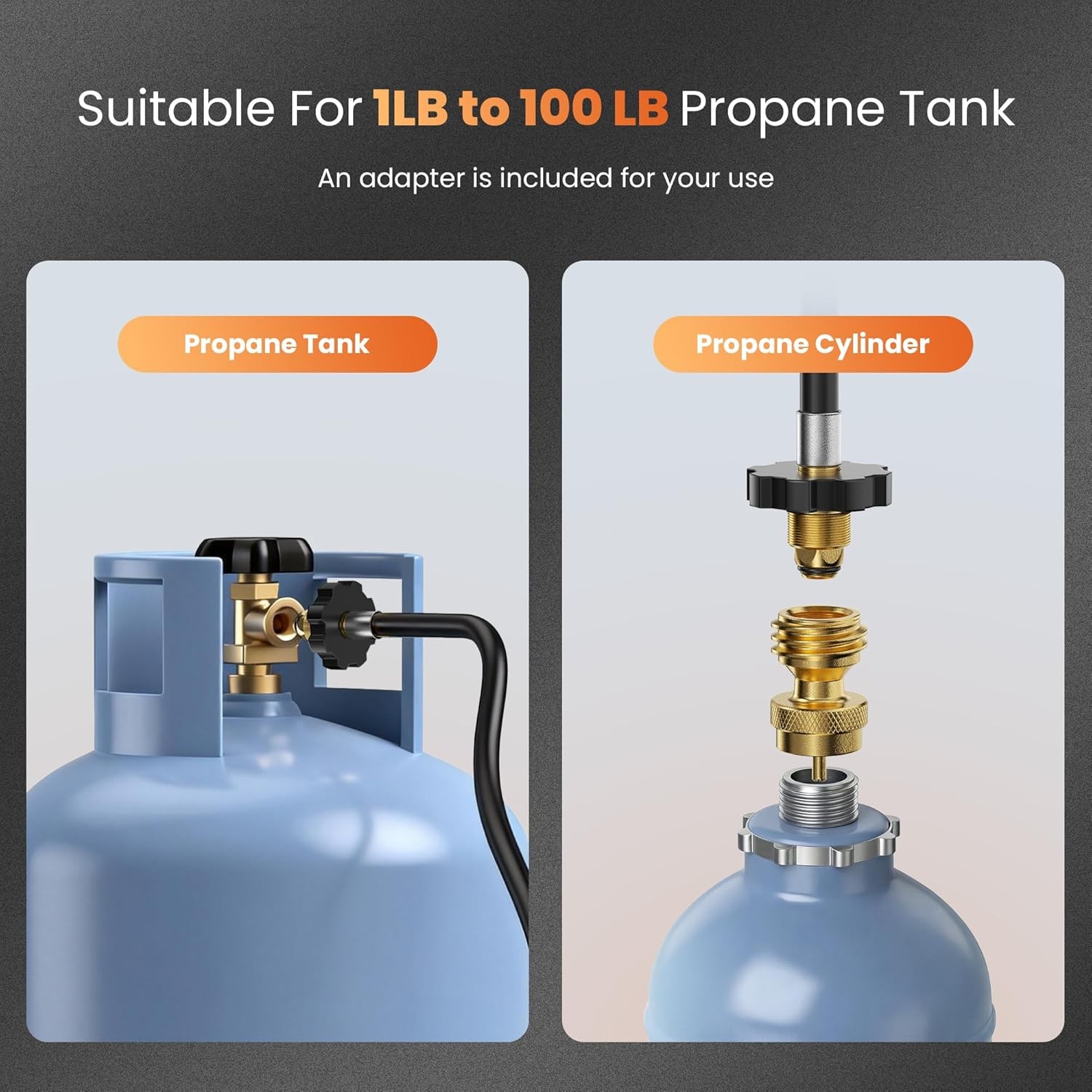 Propane Torch Weed Burner Kit Heavy Duty Self Igniter for Weeding BBQ Snow Melt