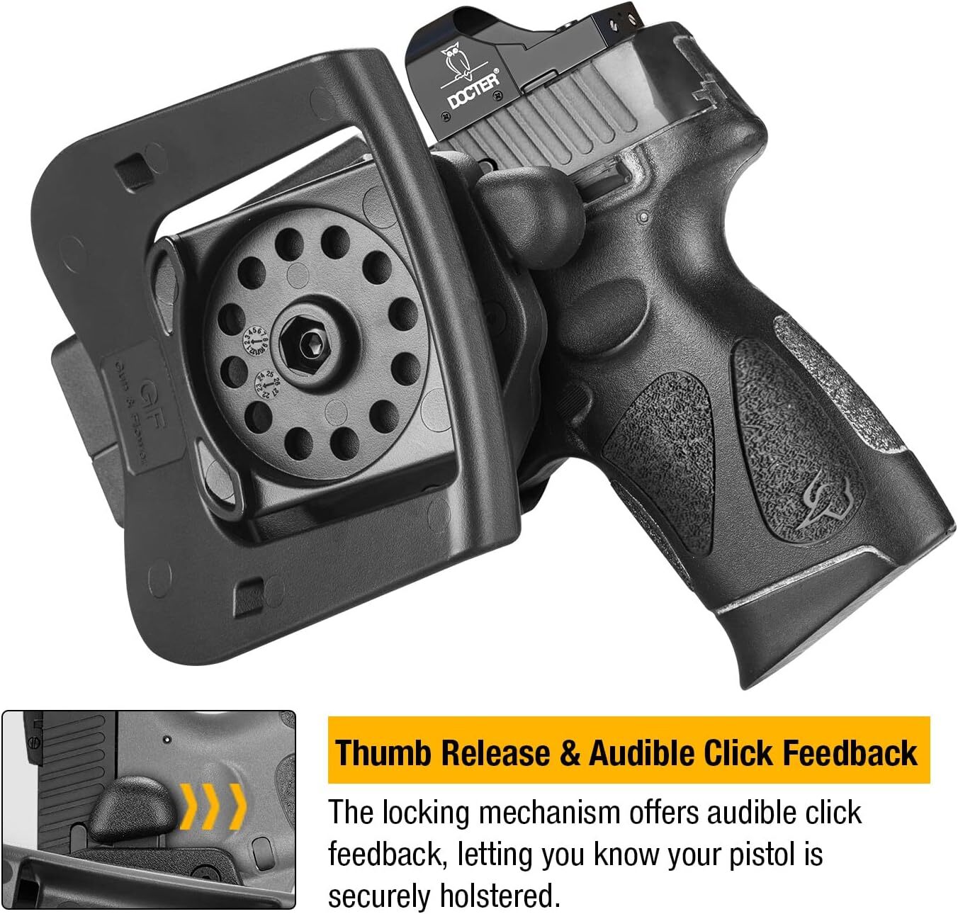 OWB Thumb Release Holster Fit:Taurus G3C/G2C, Millennium PT111/PT140 G2 RighHand