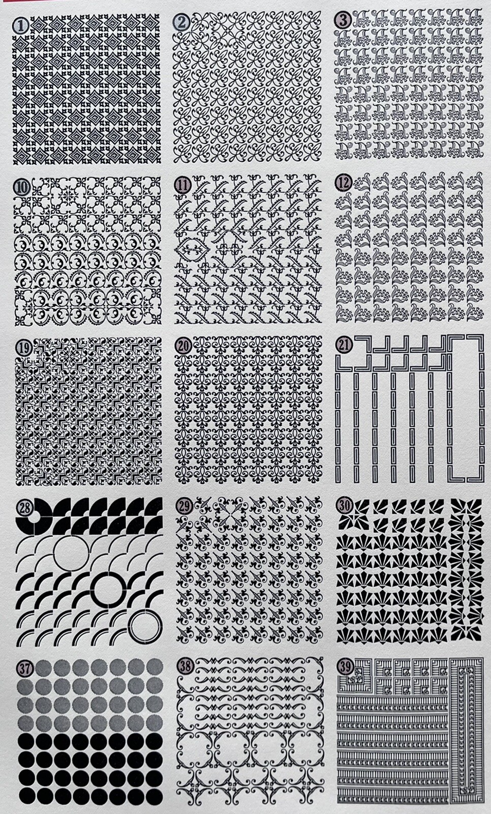 New Letterpress Type - 18-point Borders. 64 Identical Pieces In Each Font!
