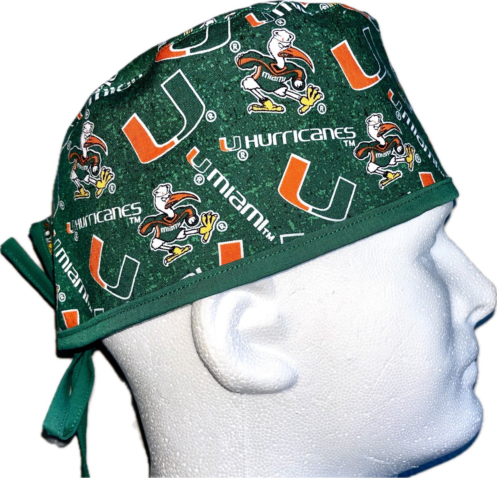 NCAA University Of Miami Hurricanes Scrub Hat Chemo Cap