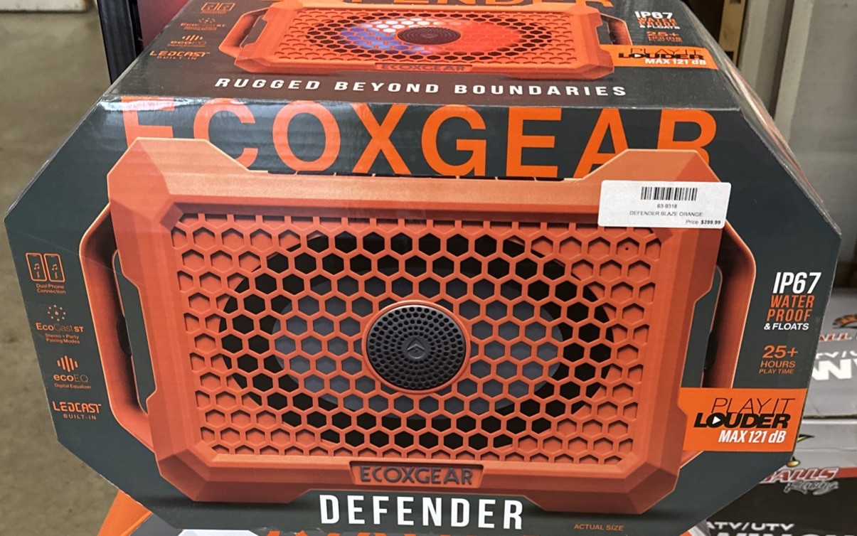 ECOXGEAR Defender Portable Speaker Blaze Orange