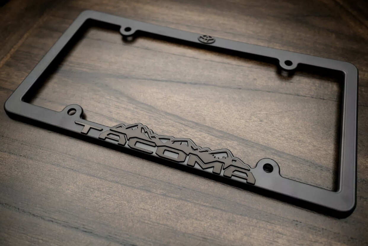 Fits Toyota-Tacoma-Custom-License-Plate-Frame-TRD-Offroad-Tacoma-BLACKOUT-taco