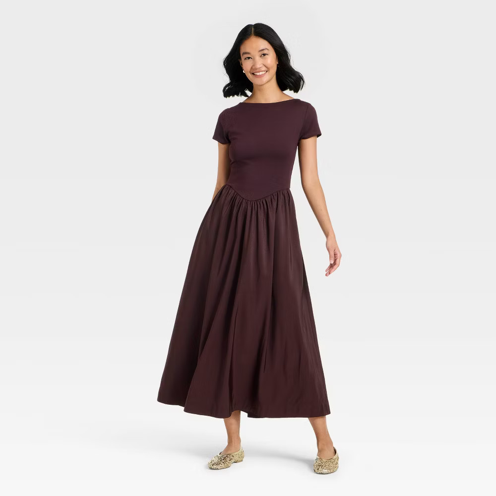 Women's Backless Knit Maxi Dress - A New Day