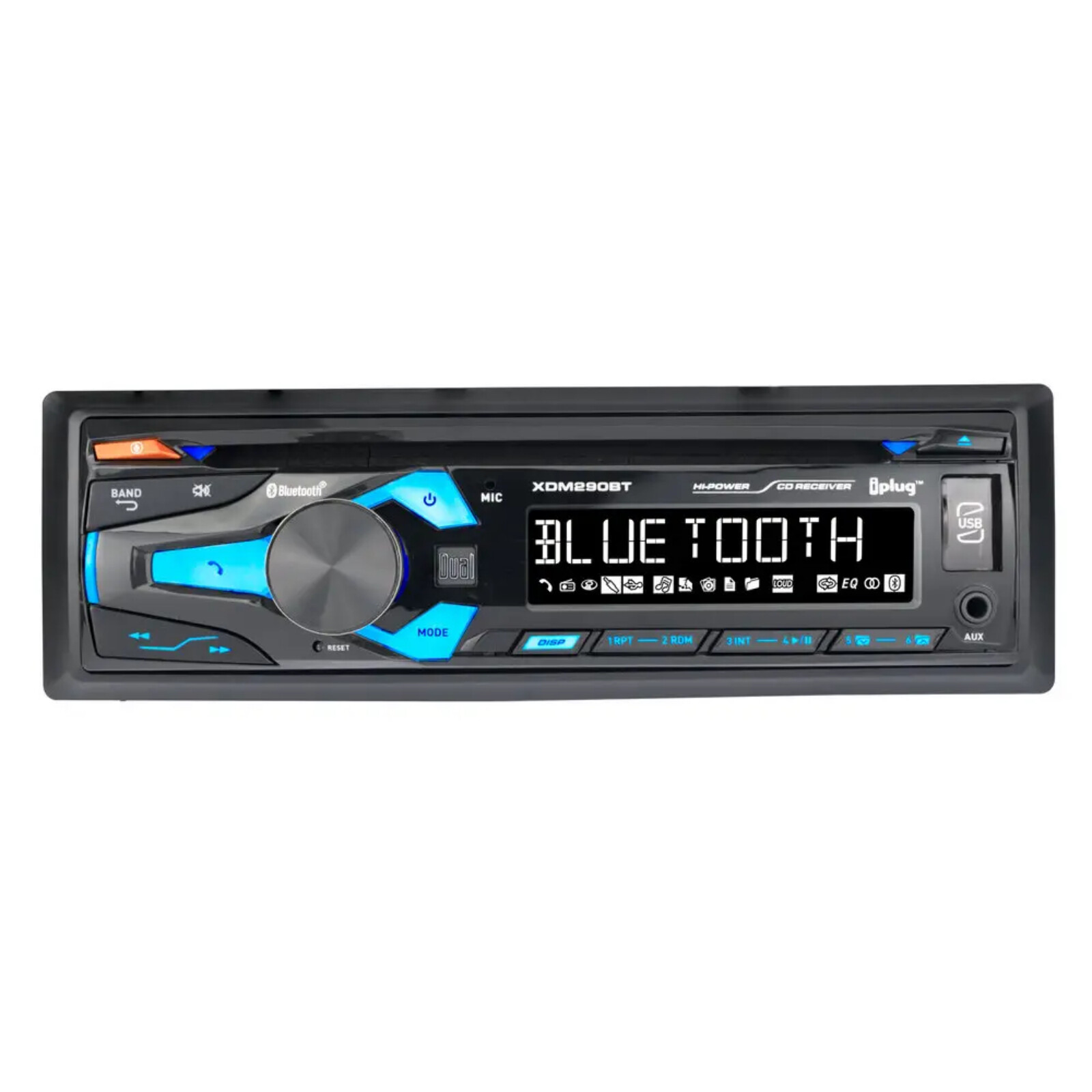 Dual XDM290BT Bluetooth AM/FM Stereo USB CD Receiver w/ Harley Radio Install Kit