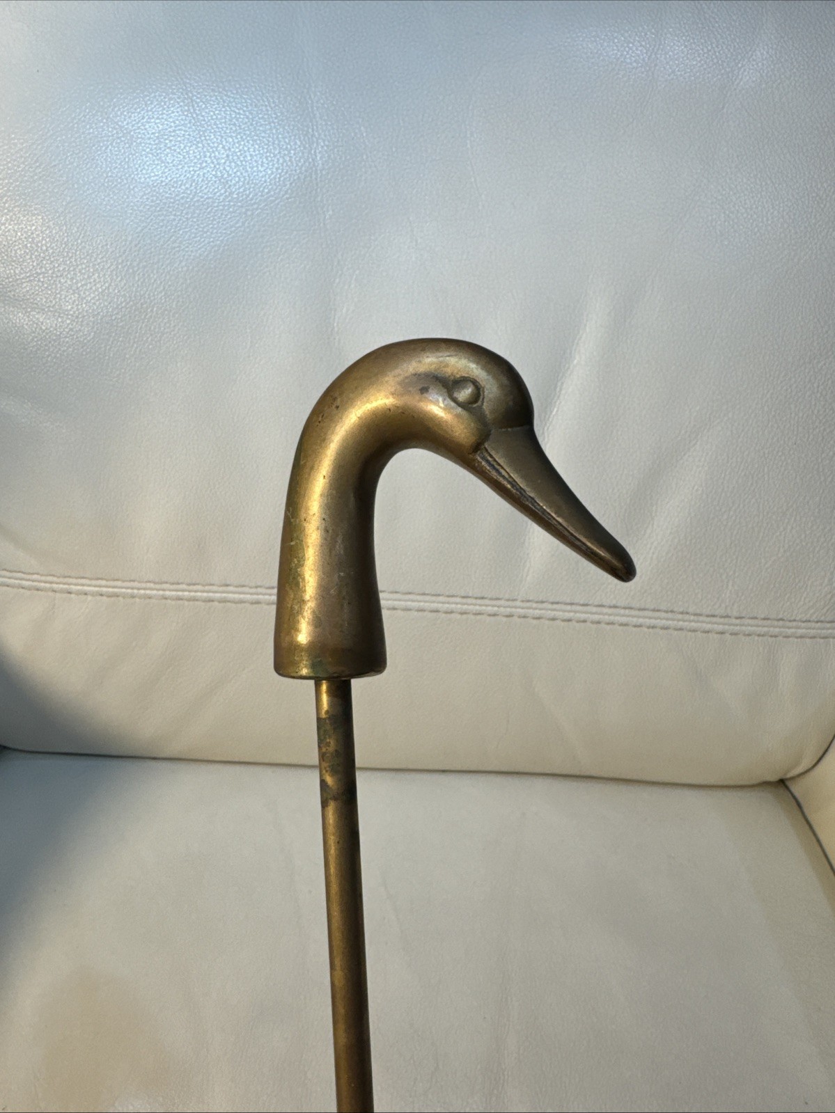 Vintage Brass Duck Head Shoe Horn 16”