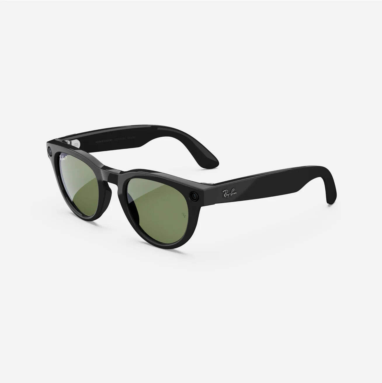 Ray-Ban Meta Headliner (Refurbished), Shiny Black / G15 Green Polarized, Standar