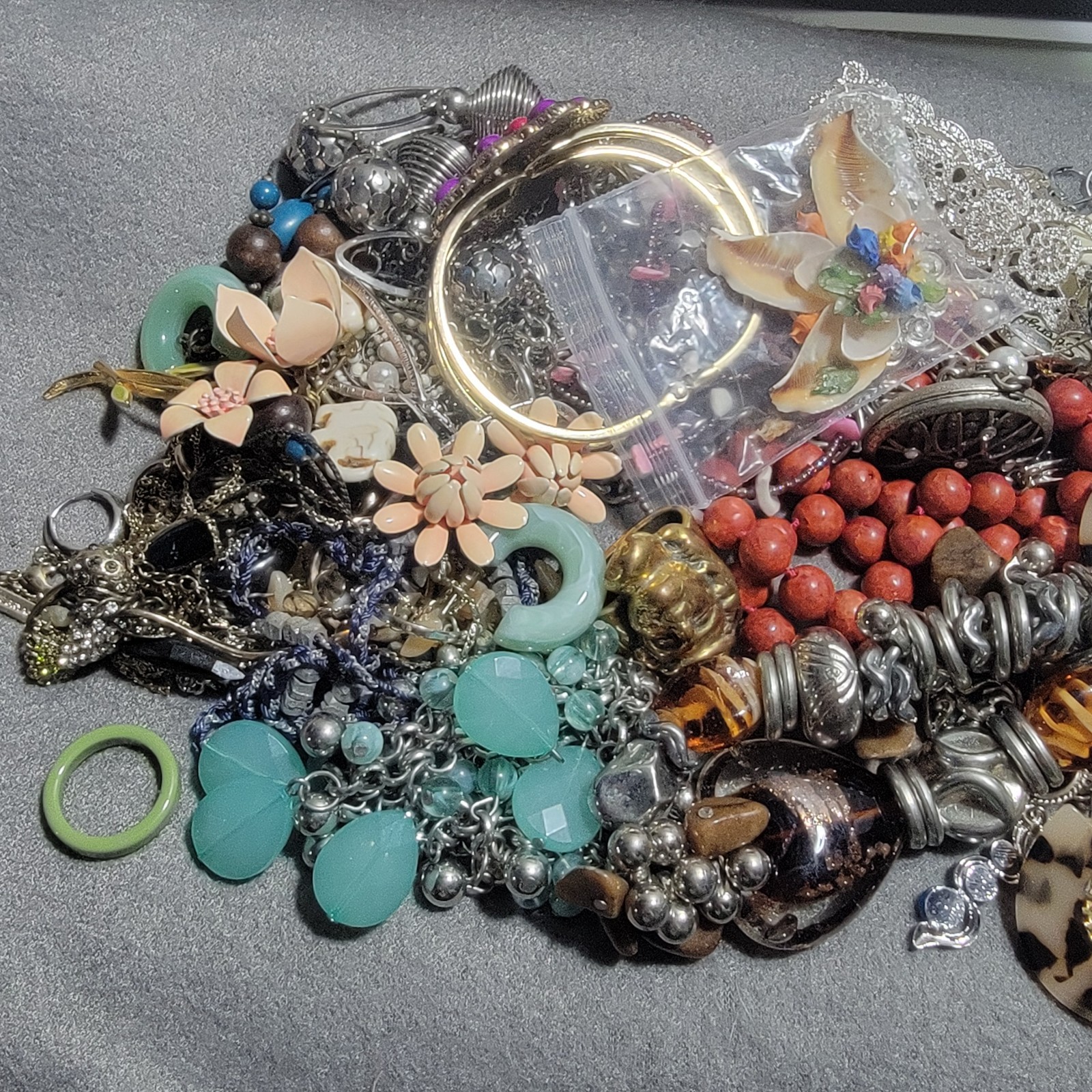 Jewerly Lot Modern To Vintage Junk Craft Harvest 2 Pounds
