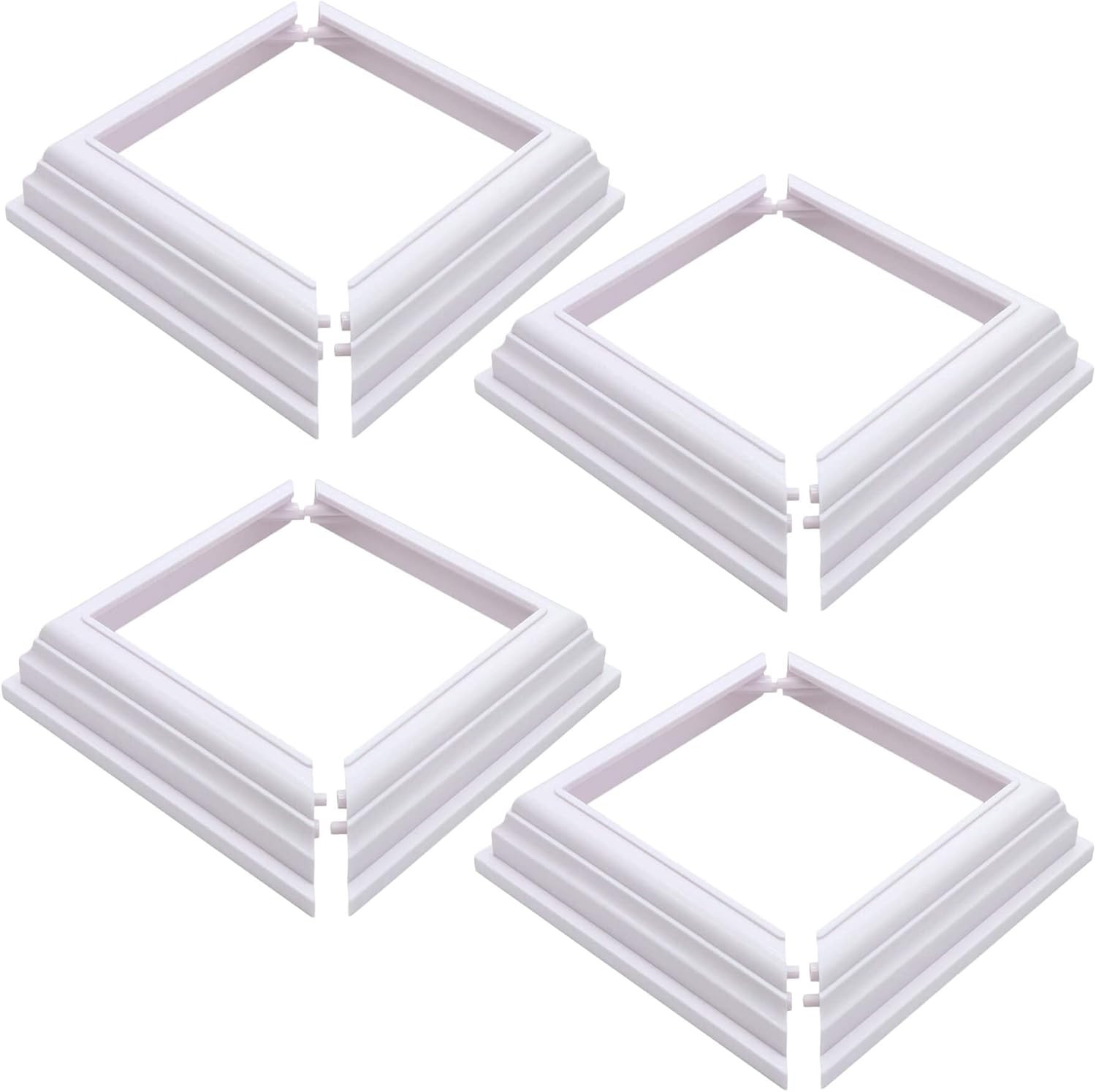 Split Style Vinyl Fence Post Skirt/Pvc Post Cover/Skirt Shoe for Hand and Stair