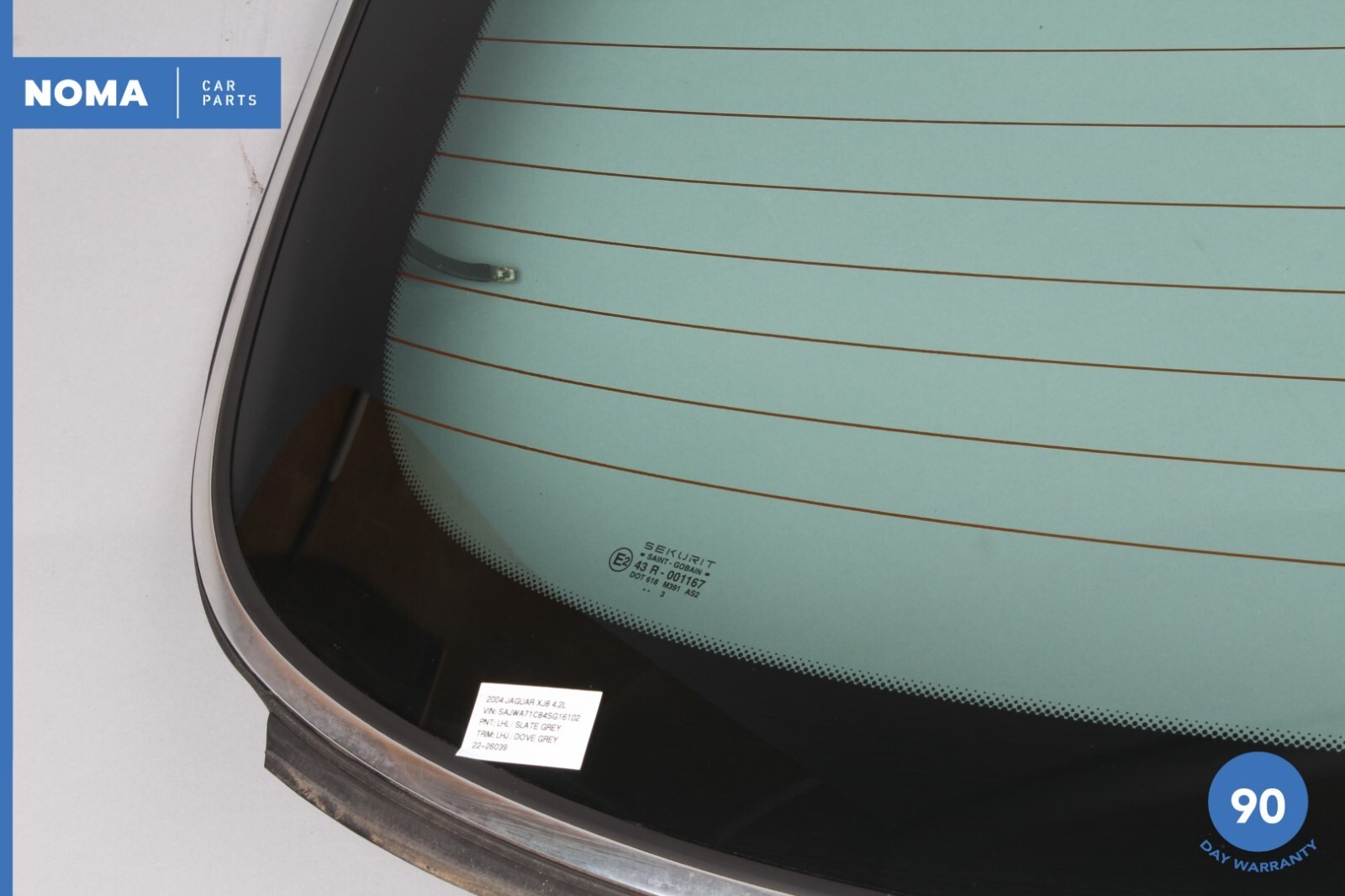 04-05 Jaguar XJ8 XJR X350 Rear Windshield Wind Shield Heated Window Glass OEM