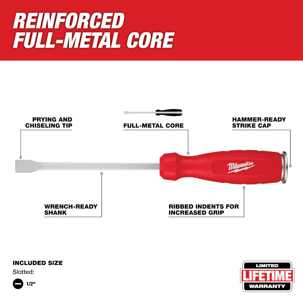 Milwaukee 48-22-2859 Durable and Tough Demolition Driver w/ Full Metal Core