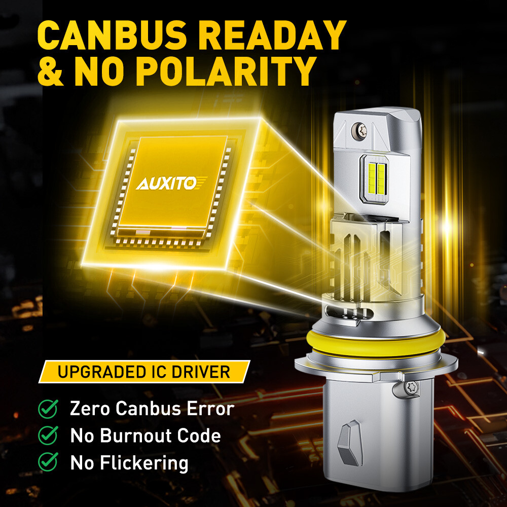 AUXITO 9007 HB5 LED Headlight Bulbs High Low Beam 330000LM White Super Bright 2X