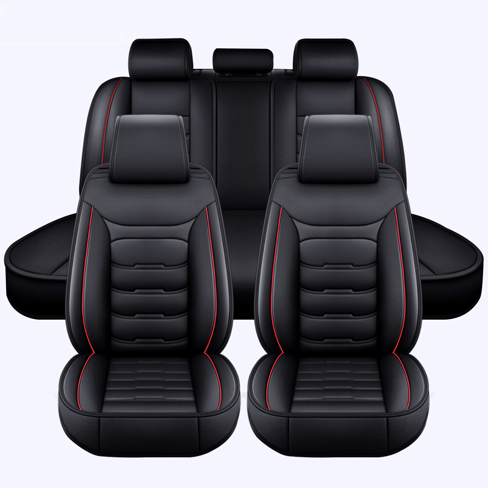 For Honda Civic Faux Leather Car 5 Seats Covers Full Set Front Rear Back Cover