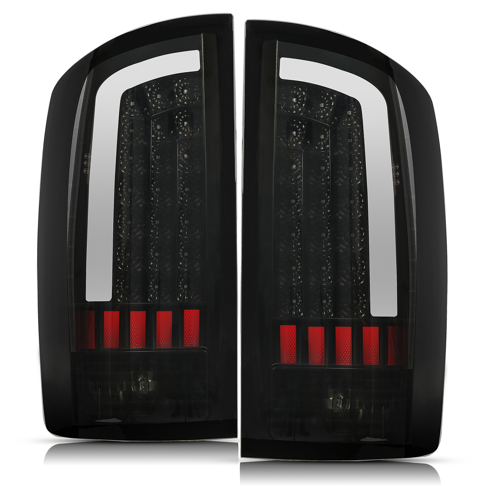 Tail Lights LED Lamps For 02-06 Dodge Ram 1500 2003-2006 2500 3500-Black Smoke