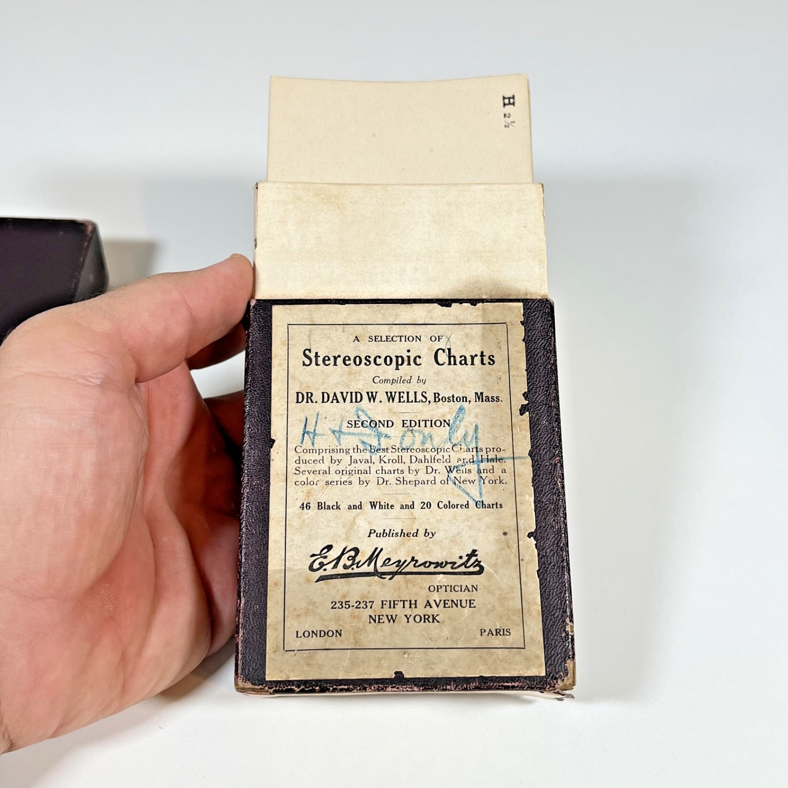 Antique Monarch Stereoscope Viewer Dr Wells Meyrowitz – Card Holder Missing Nail