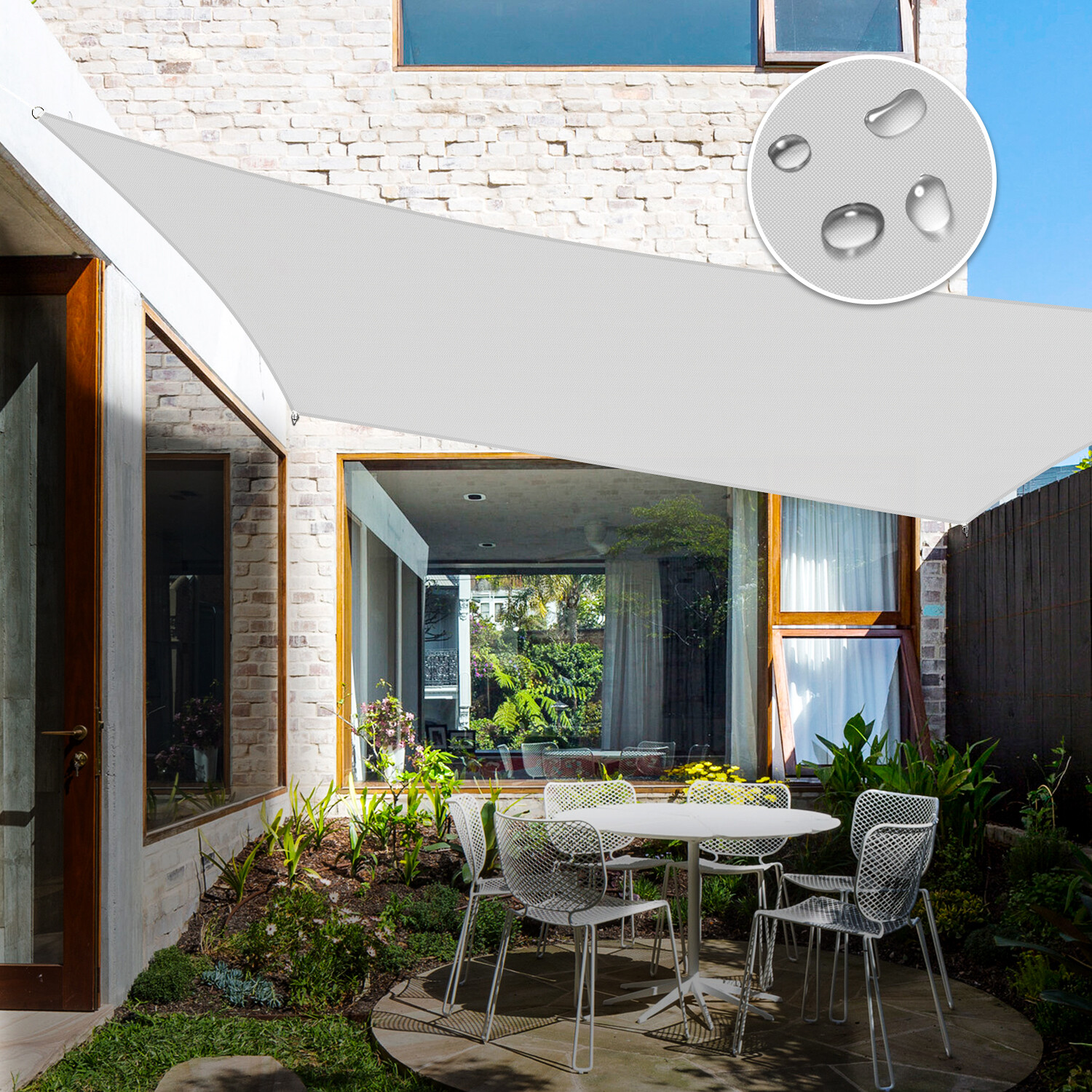 8' x 12' Waterproof Sun Shade Sail Fabric Outdoor Canopy Patio Awning Cover