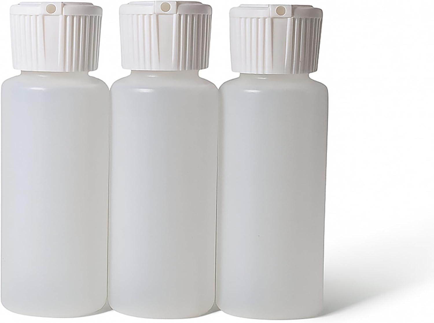 Translucent Squeeze Plastic Bottles with Flip Top Caps, 2 Oz TSA Approved, Set o