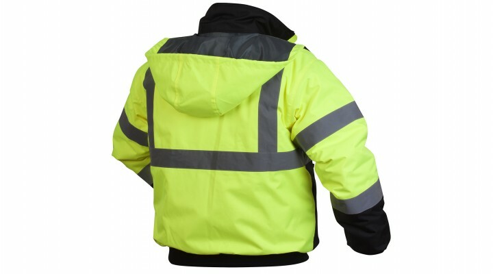 HIGH VISIBILITY REFLECTIVE INSULATED WATERPROOF HI VIS BOMBER SAFETY JACKET COAT