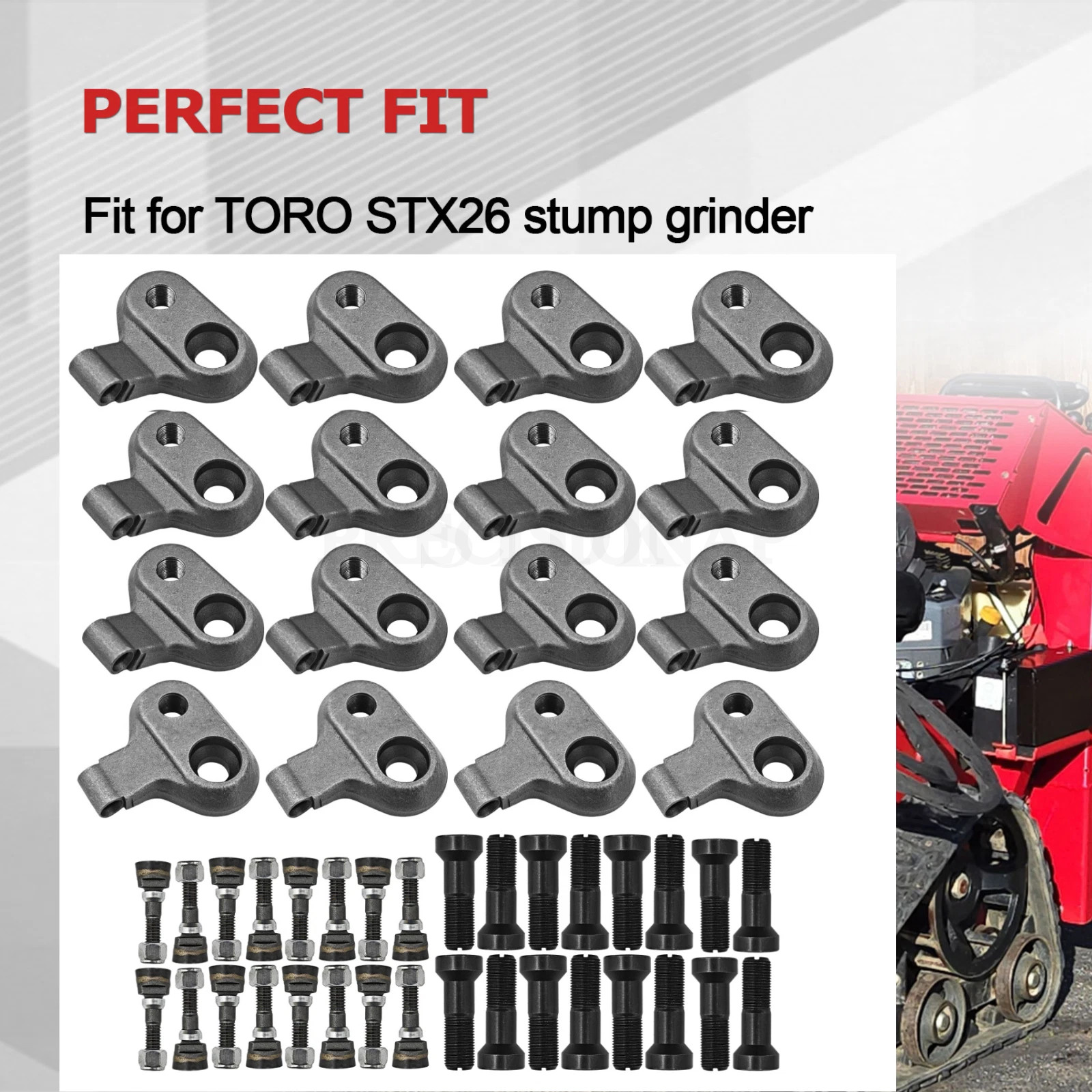 For BARRETO SG30 Stump Grinder Teeth Kit W/ 2-1/4" BOLTS Replace Grinder Teeth