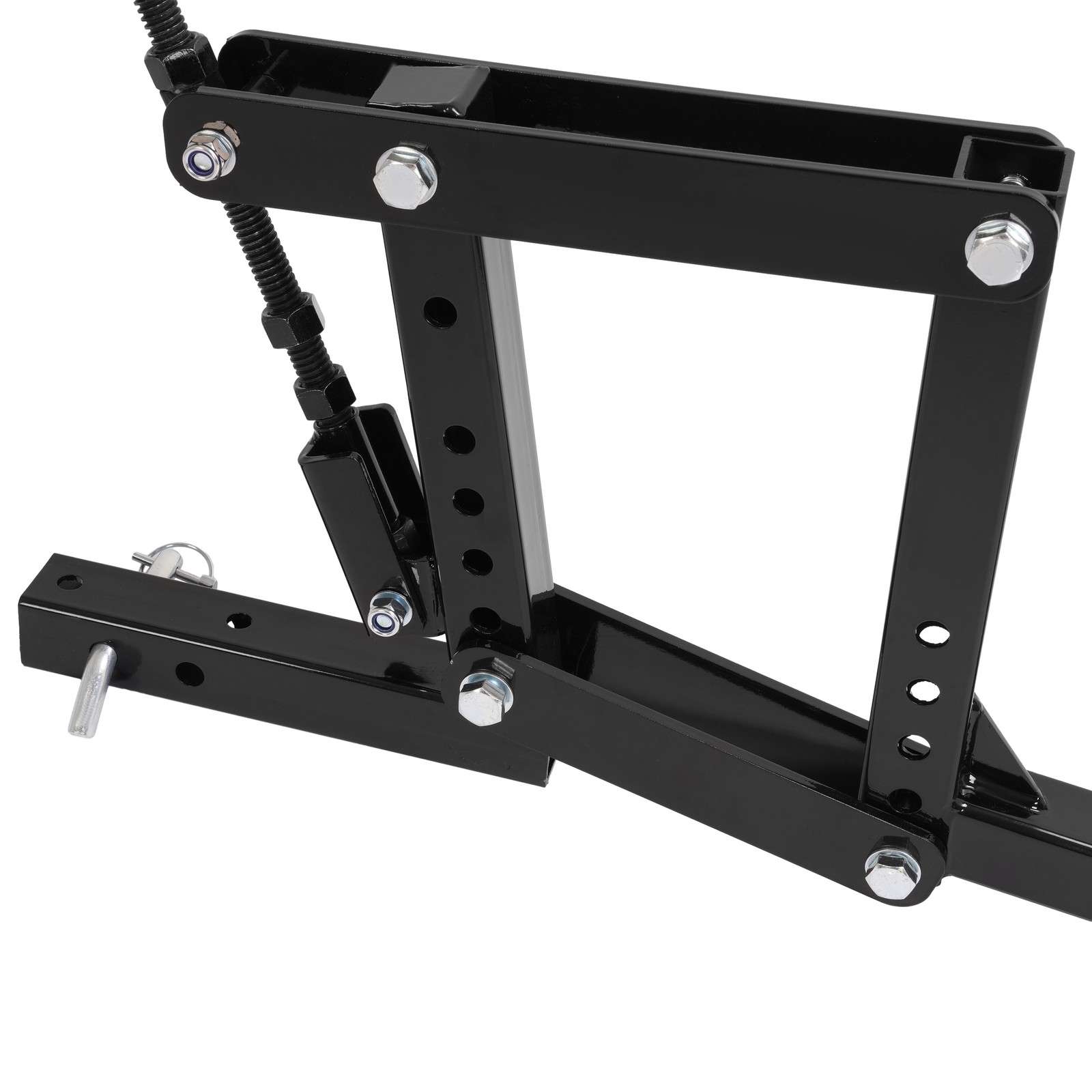 Adjustable 3 Point Landscape Rake + 1 Point Hitch Lift for Tractor Soil Lawn ATV