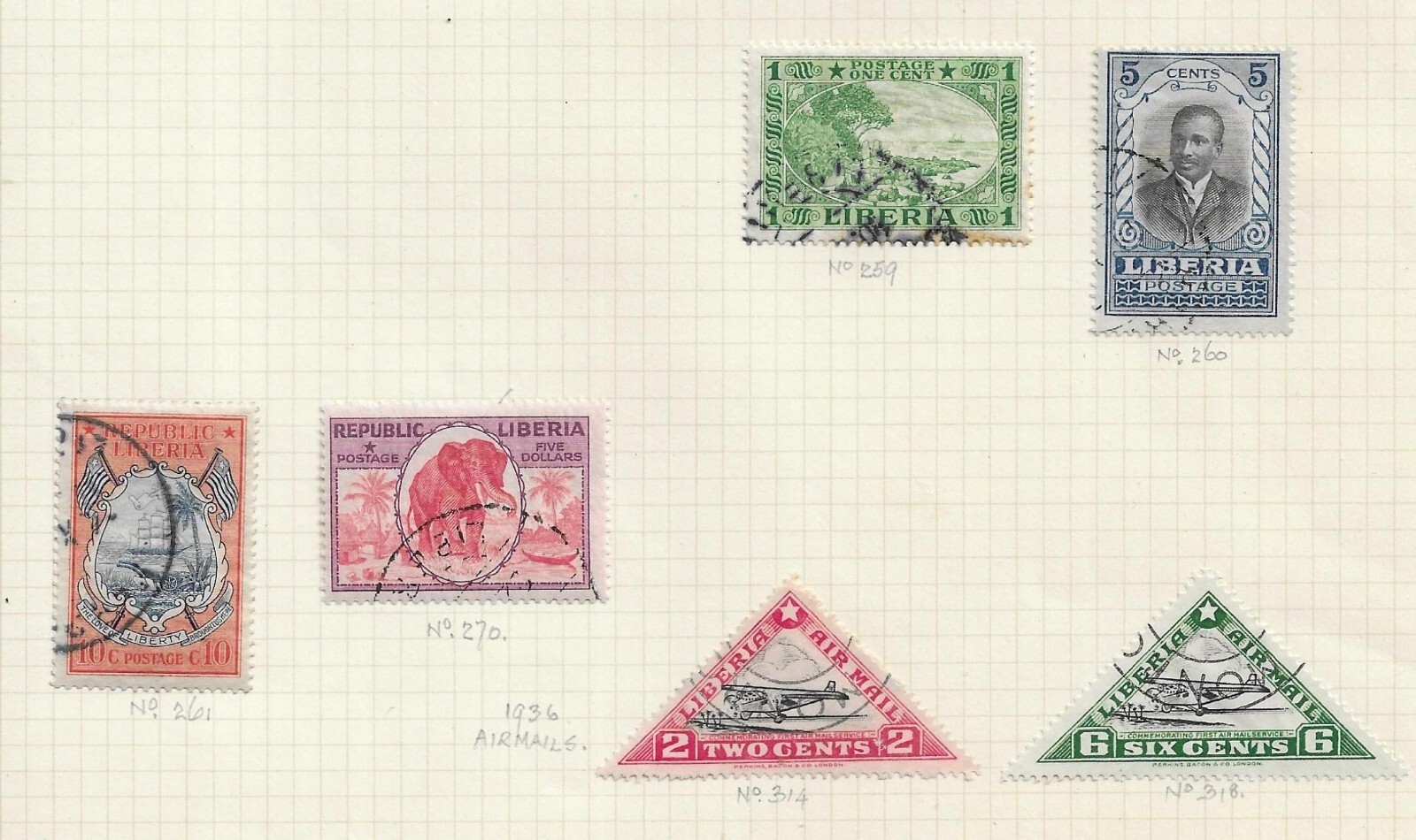 Liberia Earlier Collection on Pages & Cards