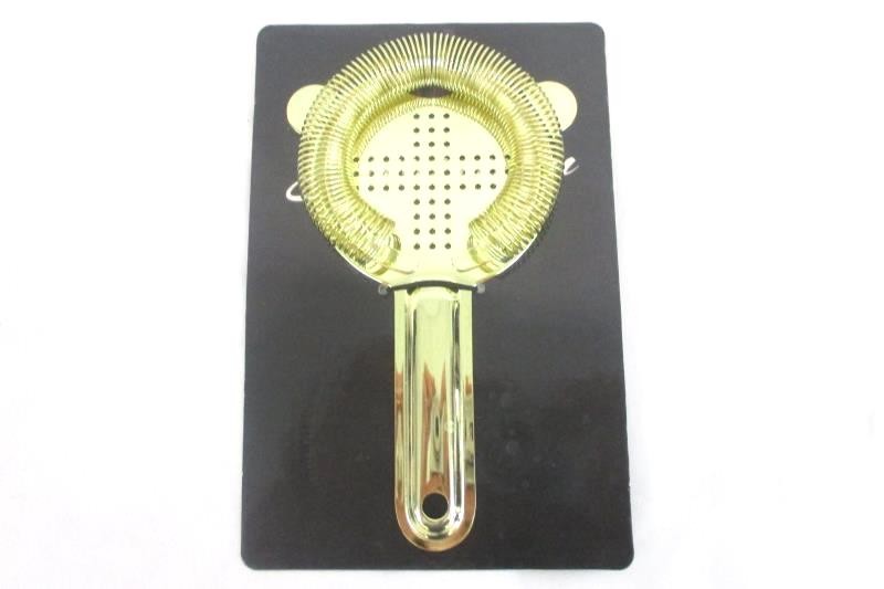 Lot of 3 MODE Cocktail Strainers Brass & Copper Color New w/ Defects 6.25"