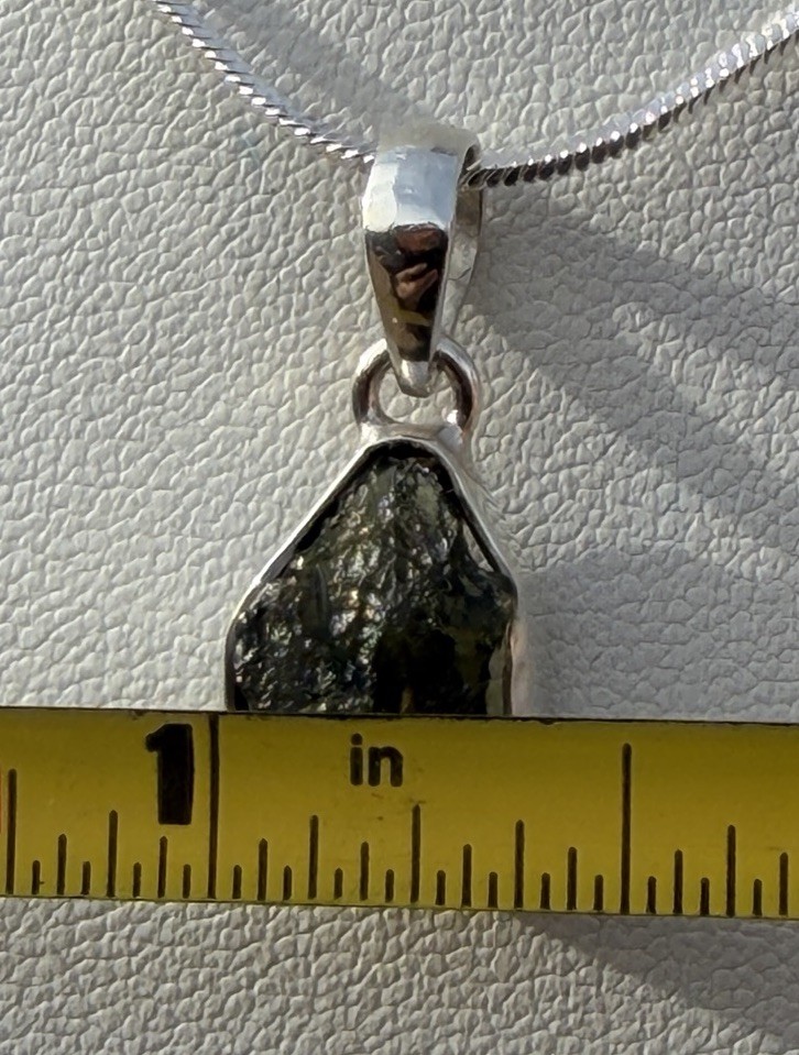 Moldavite Tektite Pendant, Czech Republic, Authentic Moldavite, 1.83g