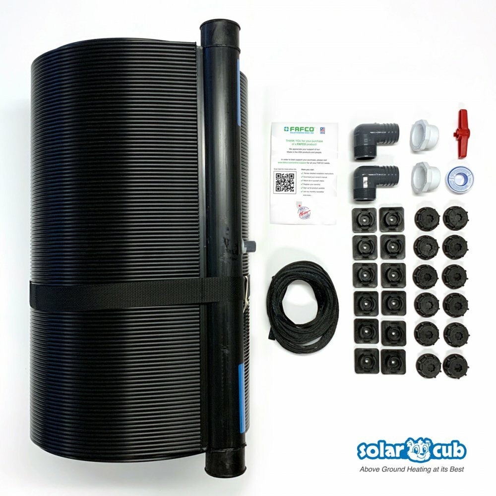 Fafco 2' x 20' Above Ground Swimming Pool Single Solar Cub Heating Panel Kit