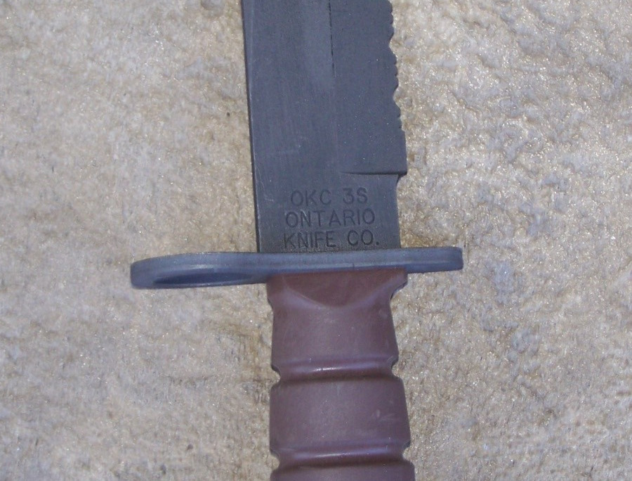 Vintage OKC3S Knife Marine Corps USMC Bayont & No Scabbard Ontario OKC-3S