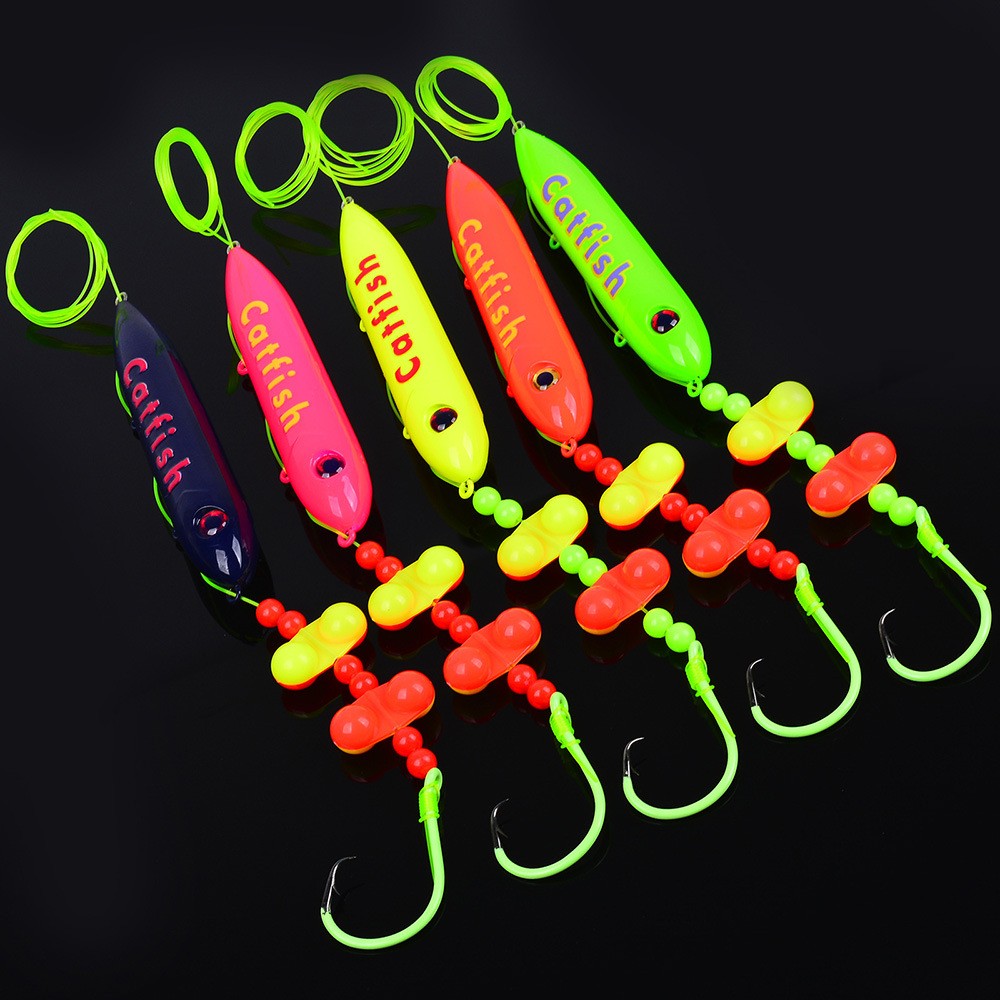 5PCS Catfish Rigs Catfish Float Rigs Catfishing Tackle Santee Rig 8/0# 10/0#