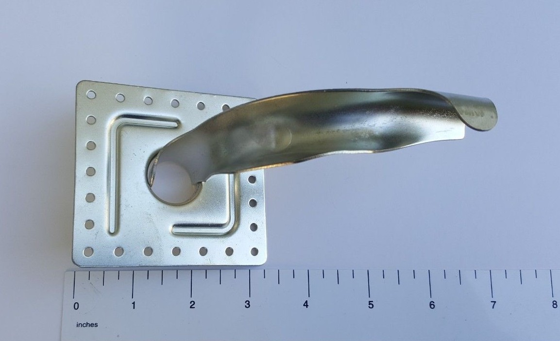 1 PIECE 1/2" PEX TUBING BEND SUPPORTS METAL WITH PLATE