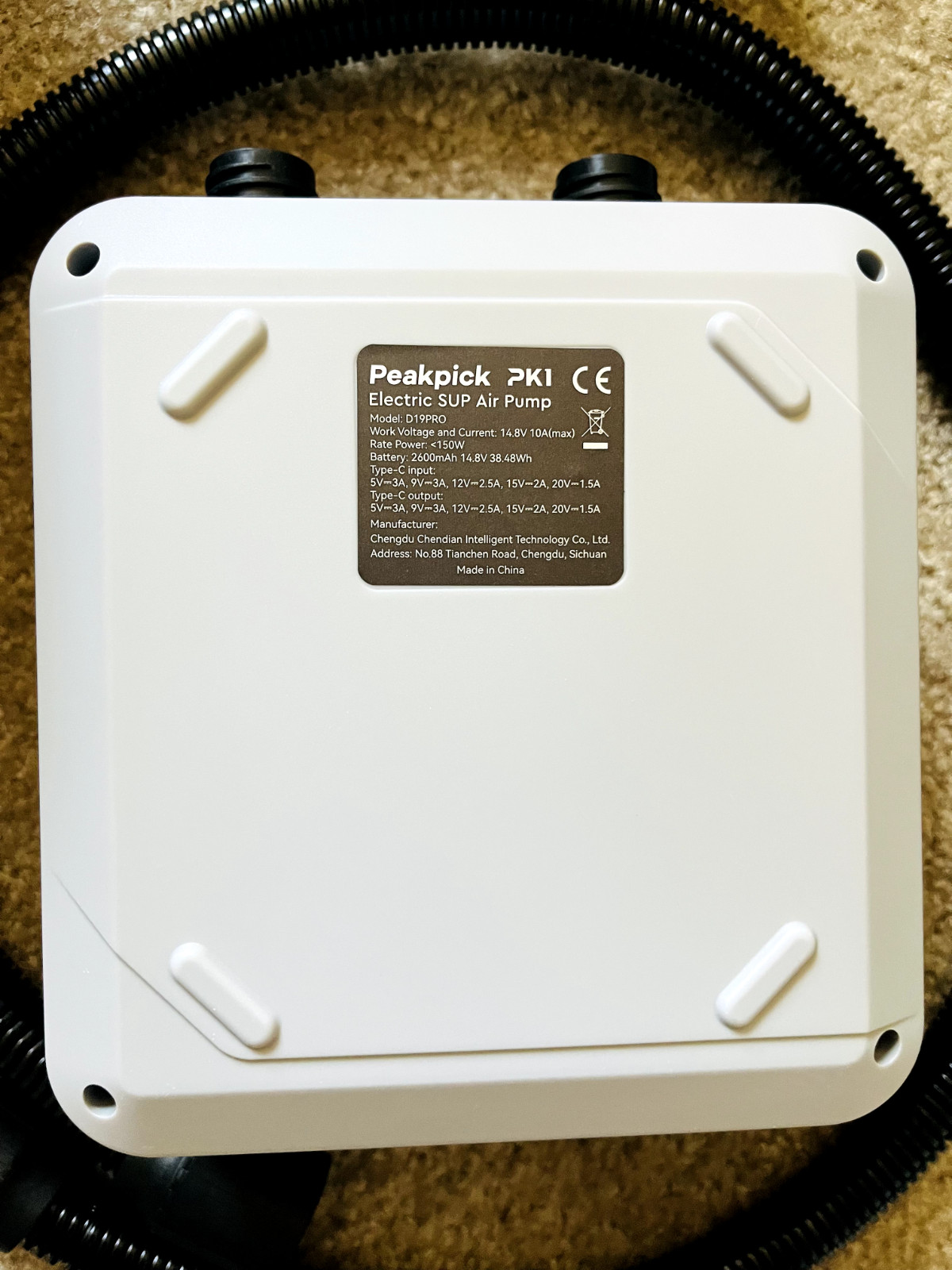 Peakpick 20PSI Electric SUP Air Pump | Inflator for Paddle Board, boat, tent