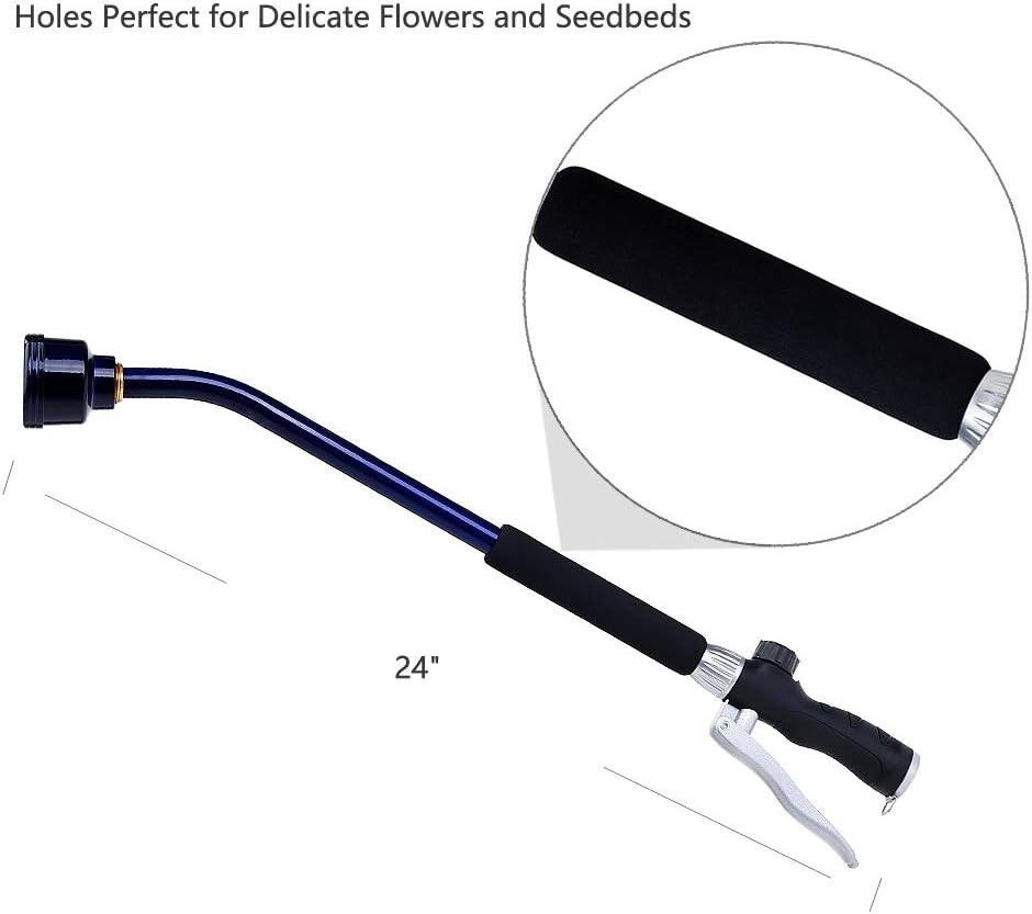 Watering Wand 24 Inches Sprayer w/ Superior Stainless Head for Garden Lawn
