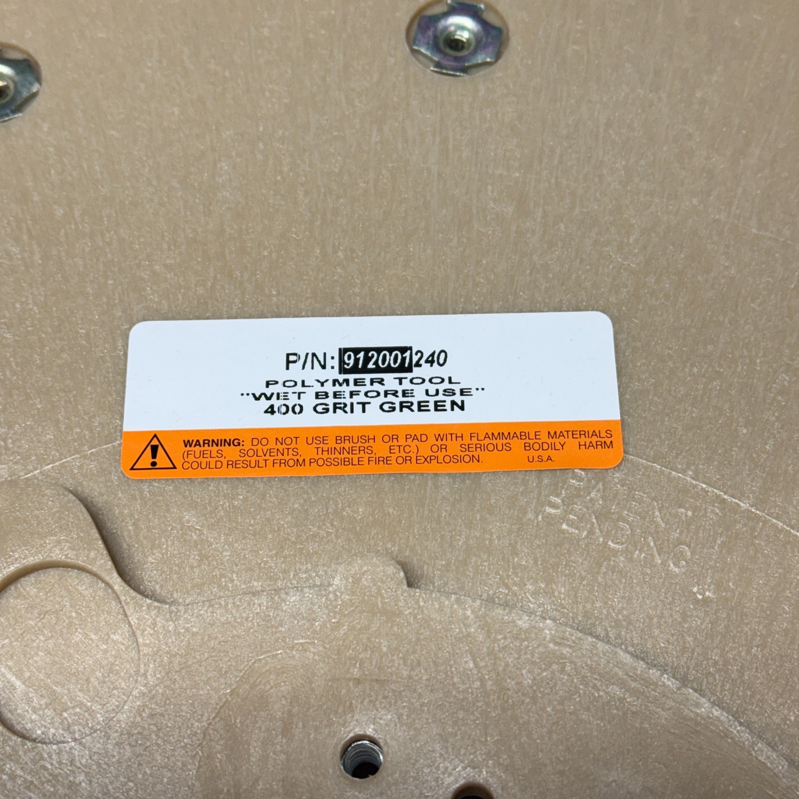 NOS DIAMABRUSH 912001240 Polymer Polishing Abrasive Pad 400 Grit 20" Diameter