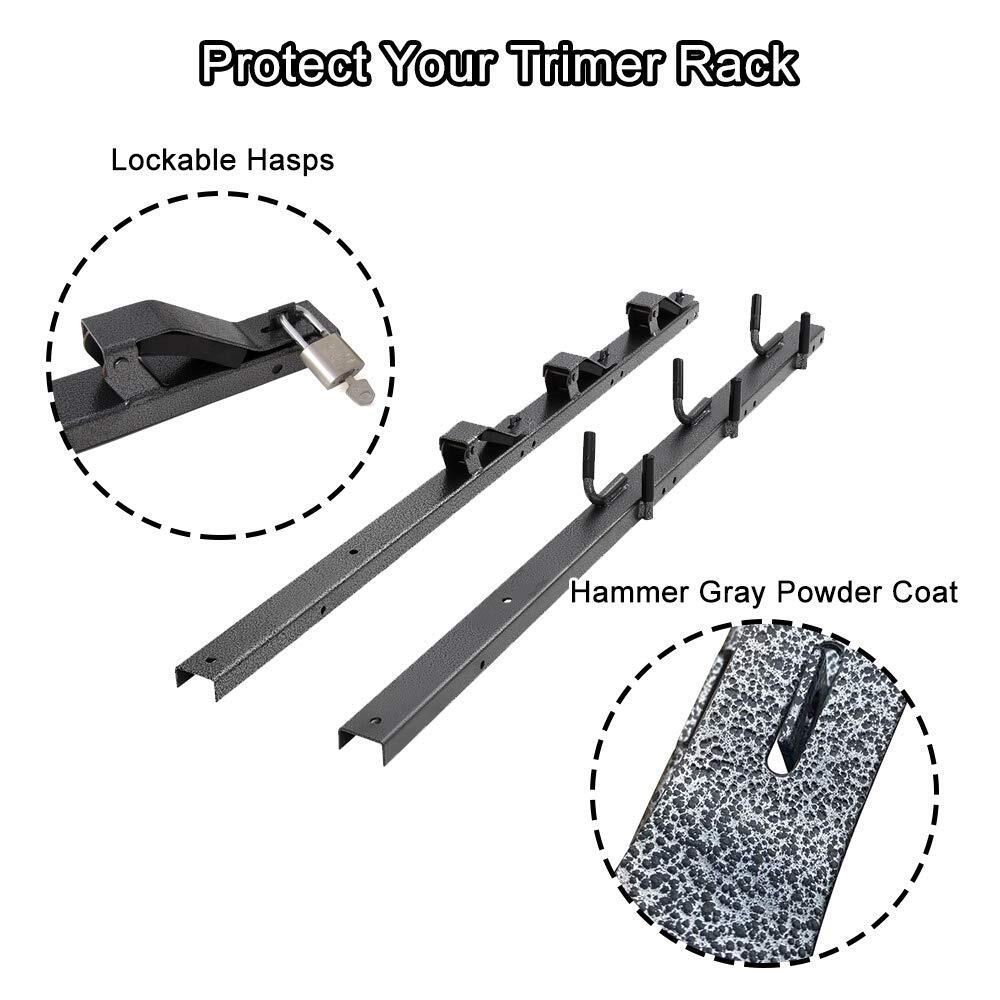 ELITEWILL 3 Place Weedeater Rack & 2 Place Backpack Blower Rack for Open Trailer