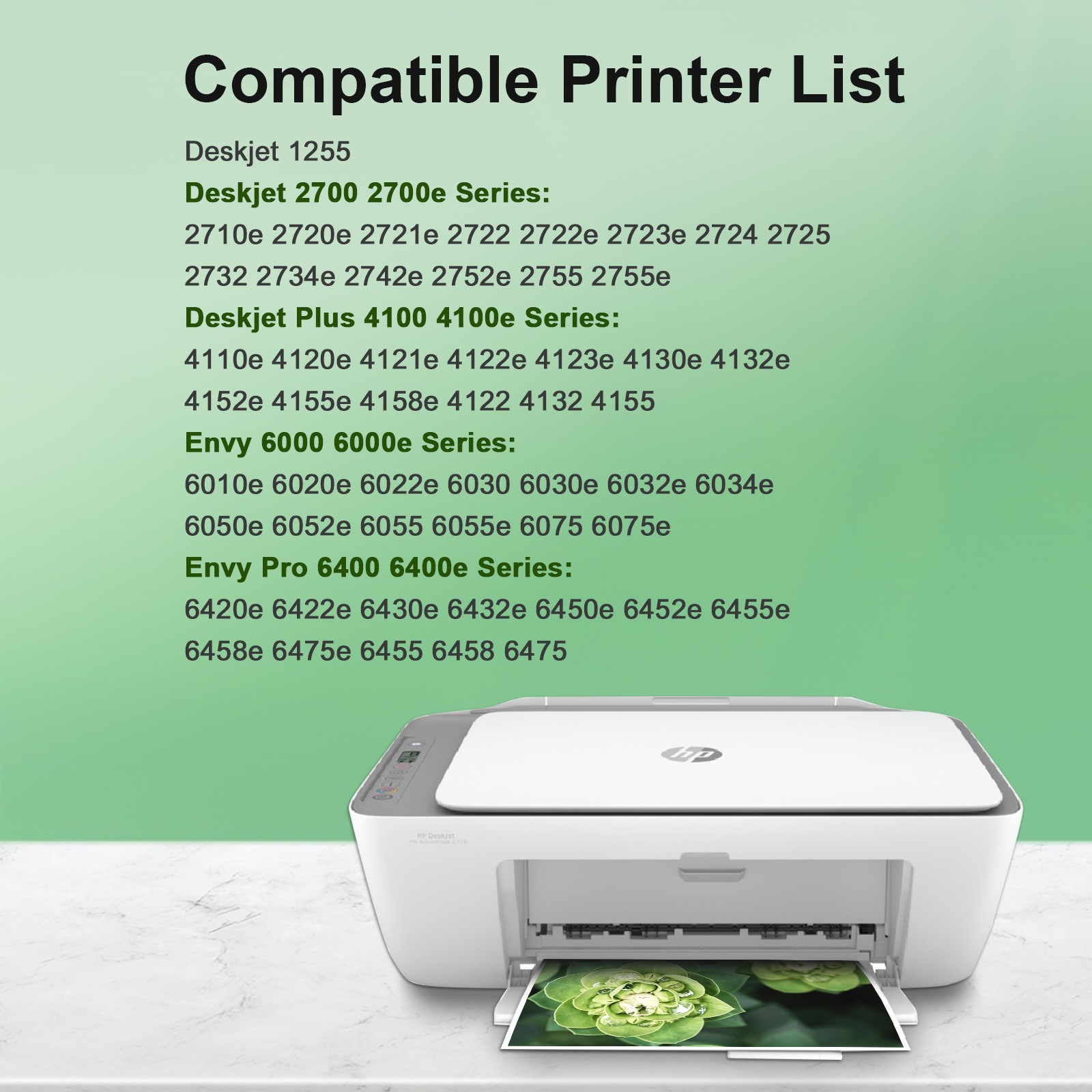 67XL Ink Cartridge Combo for HP Ink 67 Deskjet 2852e 2855e 4152 4155 2700 2700e