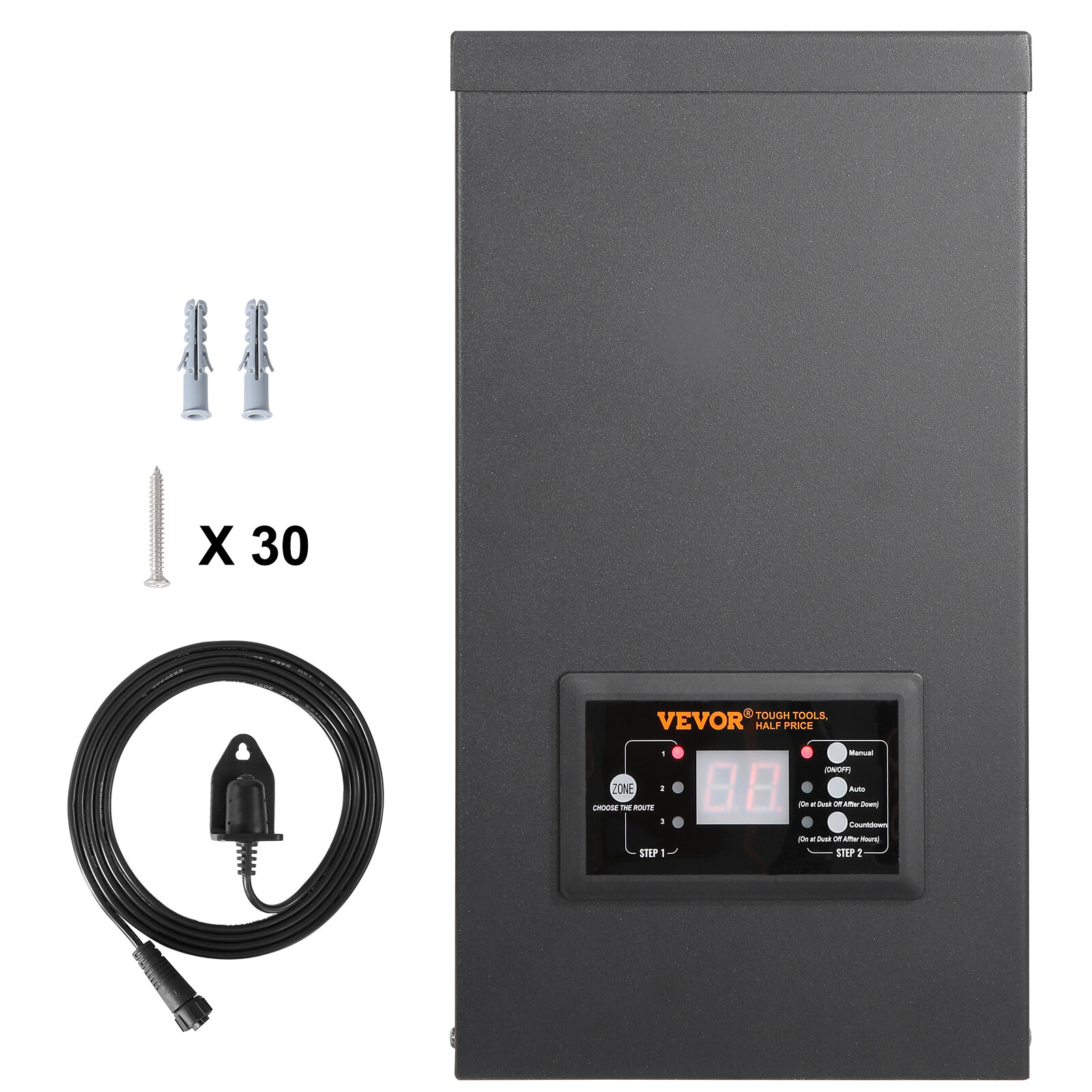 VEVOR 600W Low Voltage Landscape Transformer with Timer and Photocell Sensor