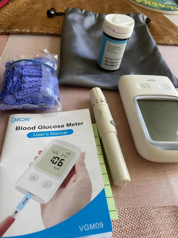 Diabetes Test Kit Blood Sugar Glucose Monitor Meter 206 Pcs Strip Tester Machine