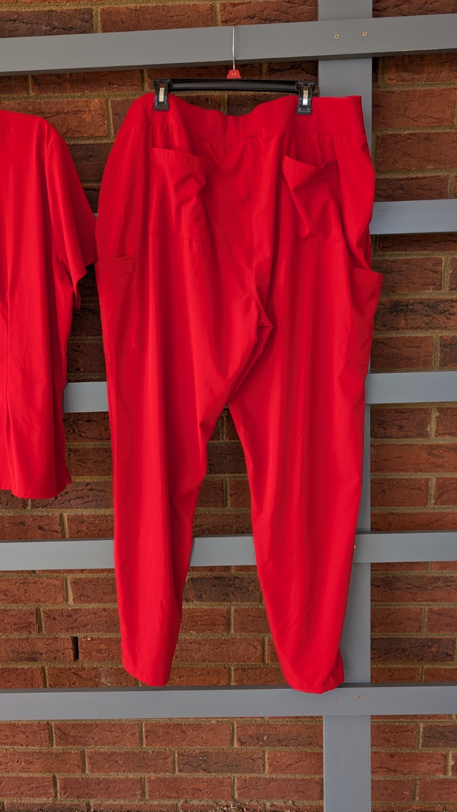 Hypothesis Scrub Set 3XL Red Drawstring Tall Pants and Top