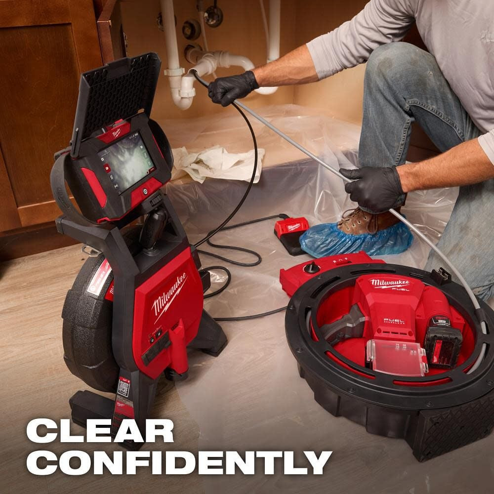 Milwaukee M12 Fuel High Speed Chain Snake For 1-1/4 Inch-2 Inch Pipes