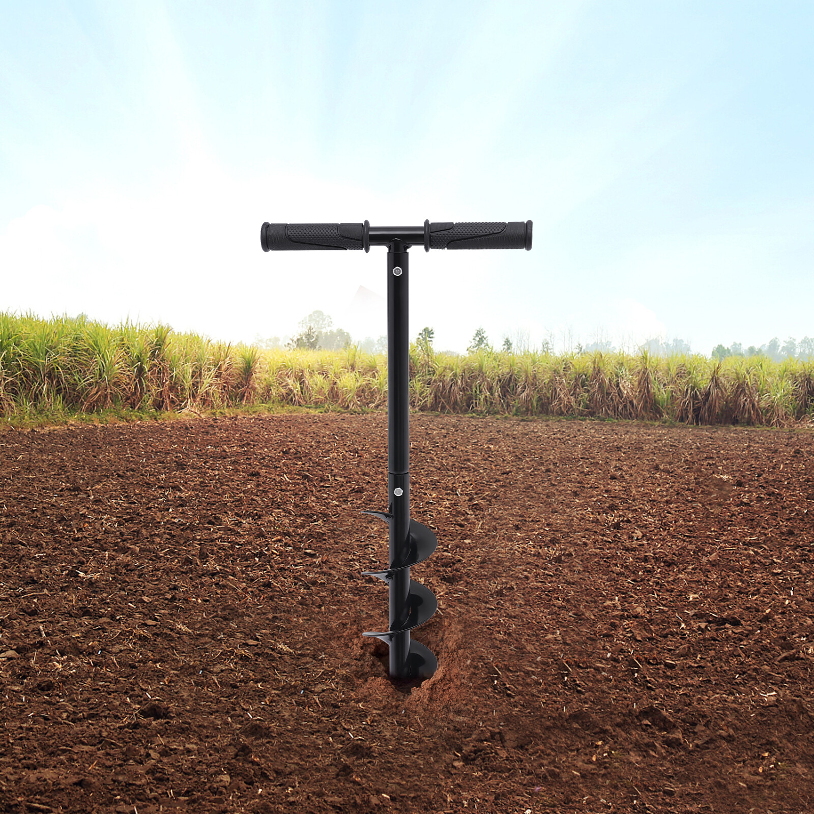 T-Shaped Hand Post Hole Digger Garden Earth Auger Drill